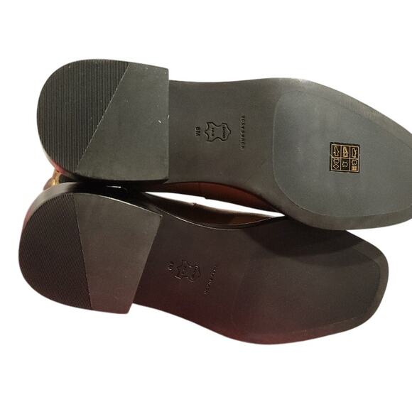 NEW Tory Burch Chelsea Ankle Boots Sz 8 Leather Slip On Camel Brown Comfort - Picture 7 of 12